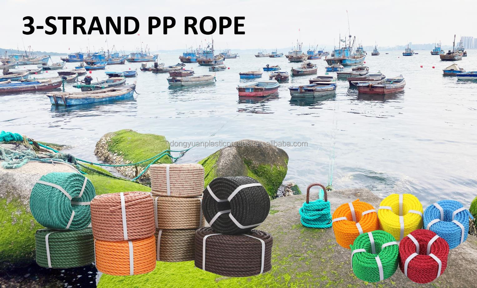Good quality PPPE twisted rope with plastic reel packing  (1)